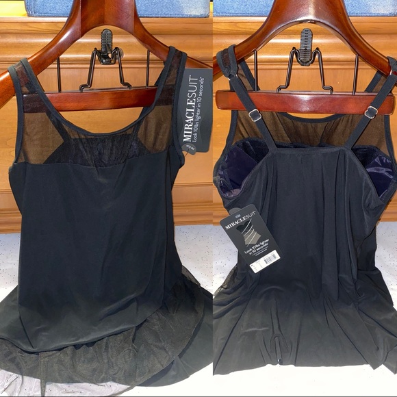 MIRACLESUIT ILLUSIONISTS MIRAGE Underwire Tankini Top DD-Cups (bundle w/shorts) - Picture 4 of 7
